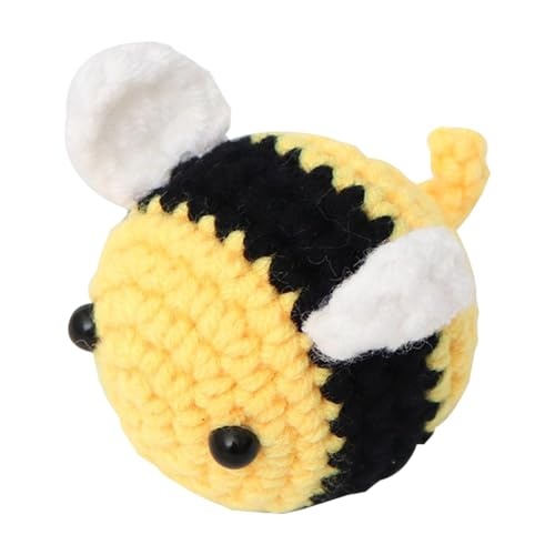 Kinder Gestrickt Toys - Häkeln Cartoon Bienenspielzeug, Handgefertigtes Plüsch | Lustiges Amigurumi -Spielzeug Begleitender Spiel, Heimdekoration, Weich Gefüllte Tier, Lehrreiches Kreatives Spielzeugg von Generic