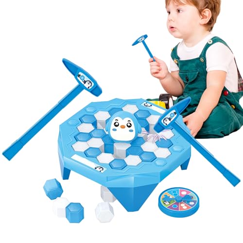 Kinder Ice Block Spiel - Pinguin Ice Game | Pinguin Ice Game Hand-Auge Koordination Board Spiele Spielzeug mit Hammer für Erwachsene Familie Kind von Generic