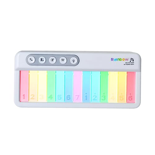 Kinder Klavierspielzeug | Rainbow Lights Kleinkindtastatur mit einstellbarem Sound - Multifunktionaler pädagogischer tragbarer Tastaturspielzeug für Kindergarten, Kindergarten, Vorschule Kinder Klavierspielzeug | Rainbow Lights Kleinkindtastatur mit einstellbarem Sound - Multifunktionaler pädagogischer tragbarer Tastaturspielzeug für Kindergarten, Kindergarten, Vorschule von Generic