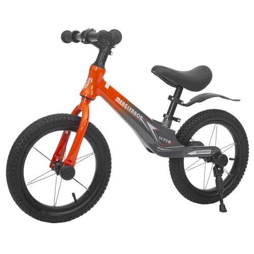 Kinder-Laufrad für 3-6 Jahre, 14 Zoll Trainiersrad ohne Pedale mit Magnesiumlegierung und Ständer,Leichtgewicht Laufrad für Jungen und Mädchen,Orange von Generic