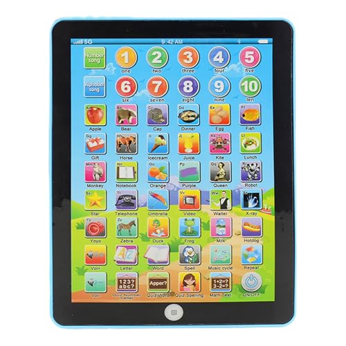 Kinder Lernen Tablet - lustige Sounds Lernen Spielzeug | Interaktives Elektronikspielzeug von Kindern mit Musik und Worten, Simulation Computer Story Machine für frühe Bildung von Generic