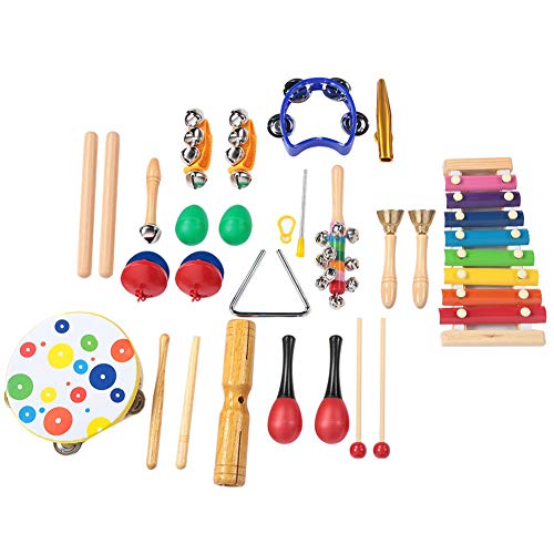 Kinder Musikinstrumente, 19 PCs Percussion Instrumente mit Drum Bell Handbell Aluminium Klavier für Frühe Bildung und Kognitive Entwicklung von Generic