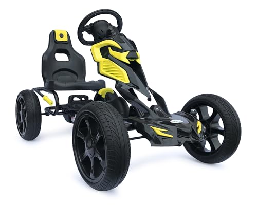 Kinder Pedal Go Kart - 5-12 Jahre, Mit Pedal, Shaum Reifen Eva Wheels von Guoml