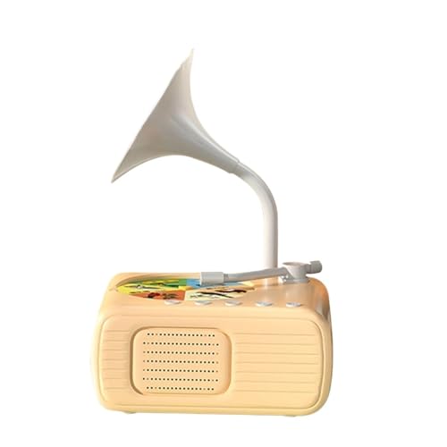 Kinder-Phonograph mit 96 Karten, Grammophon for Kinder, Lern-Plattenspieler, pädagogisches interaktives Musikspielzeug(Orange) von Generic