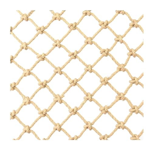 Kinder Sicherheitsnetz, Hanfseilnetz, Kletternetz, Balkontreppennetz, Fotowanddekoration Trennwand Deckennetz, Hindernisschutz(8X8cm,5X5m(16.4X16.4ft)) von Generic