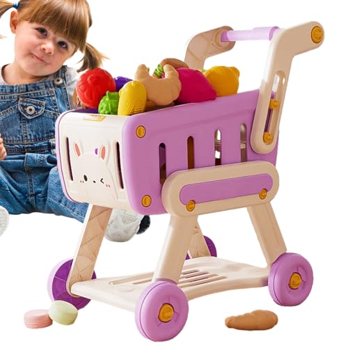 Kinder Spielen Einkaufswagen, Lebensmittelwagenspielzeug mit vorgetäuschtem Essen | Rollenspiel Spiel Spielzeugeinkaufswagen Trolley für Kinder, Kleinkind, & Mädchen Kinder Spielen Einkaufswagen, Lebensmittelwagenspielzeug mit vorgetäuschtem Essen | Rollenspiel Spiel Spielzeugeinkaufswagen Trolley für Kinder, Kleinkind, & Mädchen von Generic