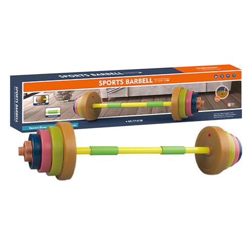 Kinder-Spielzeug-Langhantel – Spielzeug zum Gewichtheben, Langhantel-Spielzeug | Hantel-Set für Kindertraining, verstellbares Trainingsspielzeug, Fitnessgerät, Körpertrainingsspielzeug für und von Generic