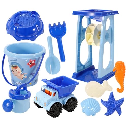 Kinder-Strandeimer, der im Wasser spielt und Sand gräbt, Kombination aus Meereslebewesen und Cartoon-Form HYw854 (Light Blue, 30X30X19cm) von Generic