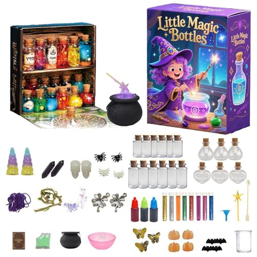 Kinder-Troll-Getränke-Set | Hexe Zaubertrank Flaschen Spielset - Fantasy-thematisches Lernen Interaktives Spiel und Aktivitäten für Outdoorspiel, Vorschul, Heimschule und Klassenzimmer von Generic