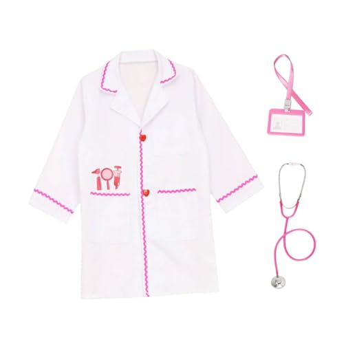 Kinder Tun Kostüm des Arztes vor, Geben vor Dr. Toy, Cosplay Kinderkrankenschwester Roupfits, Frühe Bildung für Jungen Mädchen, Geschenkurlaub, B, 120 cm Kinder Tun Kostüm des Arztes vor, Geben vor Dr. Toy, Cosplay Kinderkrankenschwester Roupfits, Frühe Bildung für Jungen Mädchen, Geschenkurlaub, B, 120 cm von Generic