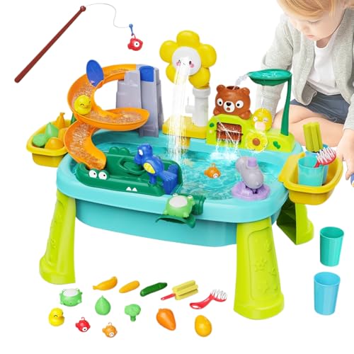 Kinder Wasser und Sand Tisch | Mit Pumpe & Spielküchen-Set Für Kleinkinder | Spaßiger Strandspaß für Kleinkinder Mädchen im Garten Park Spielplatz Draußen Kinder Wasser und Sand Tisch | Mit Pumpe & Spielküchen-Set Für Kleinkinder | Spaßiger Strandspaß für Kleinkinder Mädchen im Garten Park Spielplatz Draußen von Generic