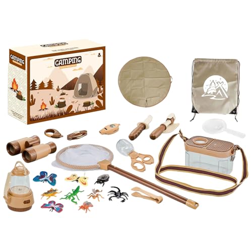 Kinder im Freien Camping Toy Kit | Legen Sie das Camp Gear Playset mit Lagerfeuer, Werkzeugen, Kochgeschirr | Bildungspicknick -Abenteuerspielzeug für Kleinkinder im Alter von 3 4 5 6, Urlaubsgeburtst Kinder im Freien Camping Toy Kit | Legen Sie das Camp Gear Playset mit Lagerfeuer, Werkzeugen, Kochgeschirr | Bildungspicknick -Abenteuerspielzeug für Kleinkinder im Alter von 3 4 5 6, Urlaubsgeburtst von Generic