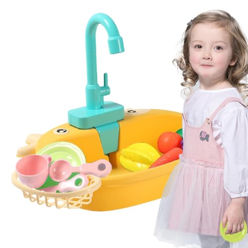 Kinder sinken Spielzeug - Kleinkind Kranspielzeug Kit, Spielzeug für Kinder mit fließendem Wasser, Automatisches Wasserkreislaufsystem, Kinder Wärme Empfindliches Spielzeug für Kinder, Kinder, Mädchen von Generic