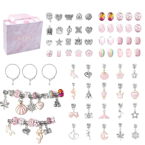 Kinderarmband Set - Schmuckbastelset, Schmuck für Mädchen | Armband mit Anhänger, Halskette, Schmuck, Perlen, Modeschmuck-Set für Mädchen, Weihnachtsanhänger Armband, riferimento alla descrizione Kinderarmband Set - Schmuckbastelset, Schmuck für Mädchen | Armband mit Anhänger, Halskette, Schmuck, Perlen, Modeschmuck-Set für Mädchen, Weihnachtsanhänger Armband, riferimento alla descrizione von Generic