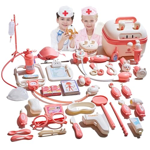 Kinderarzt Spielzeugset - tun Sie Play Kit, Kofferdesign, multifunktionale Werkzeuge | Interaktive medizinische Rollenspiele Beleuchtung, unterhaltsames Bildungsgeschenk für Kleinkinder, Kinder, Gebur Kinderarzt Spielzeugset - tun Sie Play Kit, Kofferdesign, multifunktionale Werkzeuge | Interaktive medizinische Rollenspiele Beleuchtung, unterhaltsames Bildungsgeschenk für Kleinkinder, Kinder, Gebur von Generic