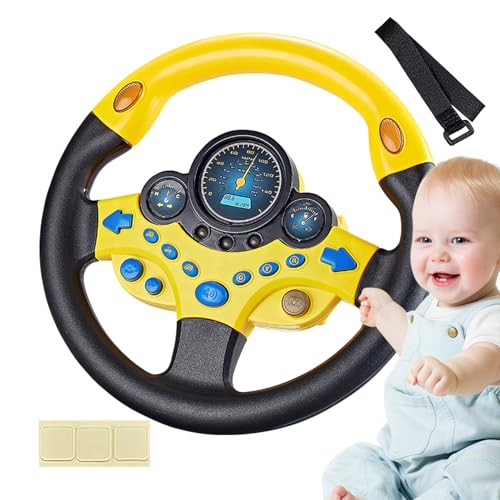 Kinderlenkrad - simuliertes Fahrspielzeug, rotierender Spielcontroller | Soundeffekte, Musik, Lichtmerkmale für die Unterhaltung der Autositze, gefälschtes Lernspiel, Spiele Kinderlenkrad - simuliertes Fahrspielzeug, rotierender Spielcontroller | Soundeffekte, Musik, Lichtmerkmale für die Unterhaltung der Autositze, gefälschtes Lernspiel, Spiele von Generic