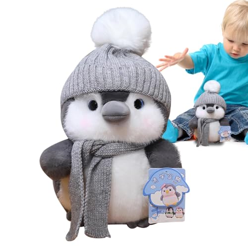Kinderpuppe - Winterplüsch - beruhigendes Plüschtier für Tiere, Plüschtier für das Kinderzimmer mit Hüten und Schals für den Geburtstag Urlaub von Generic