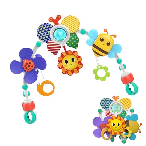 Kindersitzbogen, Bienen-Kinderwagen und Autositze. Die AR-Formen und die attraktiven Farben ziehen Aufmerksamkeit auf sich, visuelle Messerschläge für sie, sensorische Aktivitätsträger Kindersitzbogen, Bienen-Kinderwagen und Autositze. Die AR-Formen und die attraktiven Farben ziehen Aufmerksamkeit auf sich, visuelle Messerschläge für sie, sensorische Aktivitätsträger von Generic
