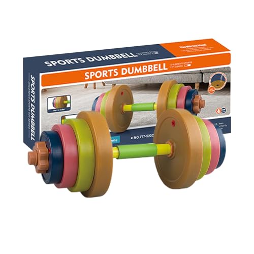 Kinderspielzeug Langhantel,Langhantelspielzeug | Gewichtsset für Kinder | Verstellbares Trainingsspielzeug für den Außenbereich, Trainingsgerät für Kinder, physisches Spielzeug für und Mädchen von Generic