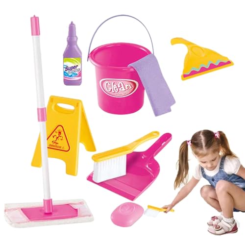 Kinderspielzeug-Reinigungsset – Rollenspiel-Haushaltszubehör-Set, Rollenspiel-Haushaltsset, ausgewähltes ABS-Material, Hausreinigungswerkzeuge, Spielzeug für Mädchen und ab 3 Jahren Kinderspielzeug-Reinigungsset – Rollenspiel-Haushaltszubehör-Set, Rollenspiel-Haushaltsset, ausgewähltes ABS-Material, Hausreinigungswerkzeuge, Spielzeug für Mädchen und ab 3 Jahren von Generic