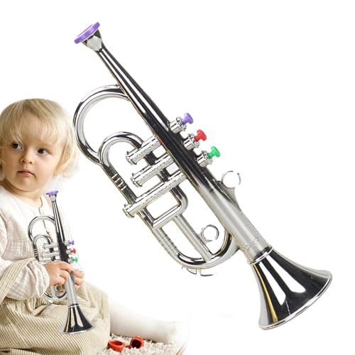 Kinderspielzeug -Trompete für - Bildungsmusik Accessoires, farbiges Musical Toy Messing Instrument | Simulierte Messing -Trompete, Spaß an Trompete klingen, AIDS für die Entwicklung frühkindlicher Ent von Generic