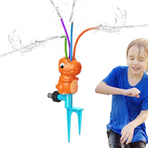 Kindersprinkler für draußen,Kindersprinkler für den Garten | Dinosaurier-Wassersprühsprinkler mit Rotation - Kindersprinkler, Sprinklerspielzeug für Gartenspiele, Sommerspielzeug für draußen von Generic