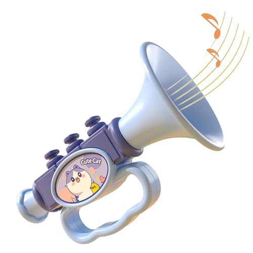 Kindertrompete, Spielzeugtrompete | Niedliches Cartoon-Mini-Trompeten-Spielzeug, Klarinette,Blashorn, Geräuschmacher, Lern- und Lernspielzeug für Kinder, Jungen und Mädchen ab 3 Jahren von Generic