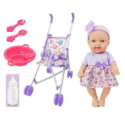 Kinderwagen Set für | Puppenspielwagen mit Zubehör | 10-Zoll-Spielset mit Kinderwagen-Zubehör, Set Kinderwagen Set für | Puppenspielwagen mit Zubehör | 10-Zoll-Spielset mit Kinderwagen-Zubehör, Set von Generic