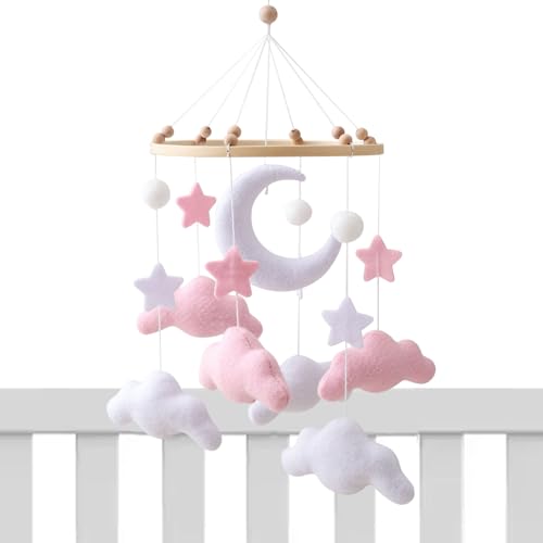 Kinderwagen Spielzeug - Wolken Spielbogen Für Stubenwagen | Beruhigendes Filz Spielzeug Dekoration Für Kinderzimmer Mädchen Bettseite von Generic