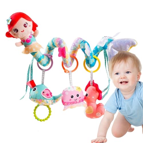 Kinderwagen Spielzeug für Babys,AktivitätsKinderwagen Spielzeug,Meerjungfrau Aktivität Kinderwagen Krippe Spielzeug - Strukturierte Aktivitäts-Stofftier mit Spieluhr, Rasseln und BB Pieper für Kinderwagen Spielzeug für Babys,AktivitätsKinderwagen Spielzeug,Meerjungfrau Aktivität Kinderwagen Krippe Spielzeug - Strukturierte Aktivitäts-Stofftier mit Spieluhr, Rasseln und BB Pieper für von Generic
