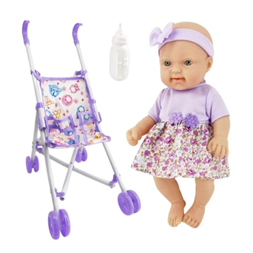 Kinderwagenspielzeug - Kinderwagenspielzeug, Kinderwagenset | 10-Zoll-Kinderwagen, faltbares Set für Kinderzimmer, Spielset Kinderwagenspielzeug - Kinderwagenspielzeug, Kinderwagenset | 10-Zoll-Kinderwagen, faltbares Set für Kinderzimmer, Spielset von Generic