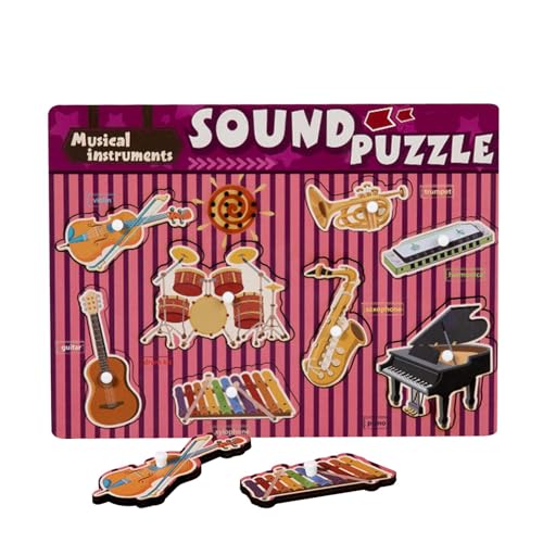Klangpuzzle für Musikinstrumente, Klangpuzzle aus | Puzzle-Spielzeug mit dicken Knöcheln, Holzpuzzle mit Soundeffekten für Zuhause, Schule, Kindergarten Klangpuzzle für Musikinstrumente, Klangpuzzle aus | Puzzle-Spielzeug mit dicken Knöcheln, Holzpuzzle mit Soundeffekten für Zuhause, Schule, Kindergarten von Generic