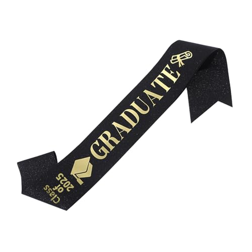 Klasse von 2025 Sash - Gold Glitter Letter Senior Sash Graduation Schultergurt | Banddekorationen Etikette -Gürtel, Fotokabinen -Requisiten für Kindergarten für Hochschulabsolventen Klasse von 2025 Sash - Gold Glitter Letter Senior Sash Graduation Schultergurt | Banddekorationen Etikette -Gürtel, Fotokabinen -Requisiten für Kindergarten für Hochschulabsolventen von Generic