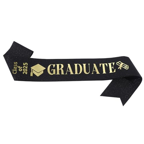 Klasse von 2025 Schärpe, Gold Glitter Letter Senior Sash, 2025 Abschluss -Schärpe, Ribbon -Dekorationen Etikette Belt, Fotokabinen -Requisiten für Kindergarten für College -Absolventen Klasse von 2025 Schärpe, Gold Glitter Letter Senior Sash, 2025 Abschluss -Schärpe, Ribbon -Dekorationen Etikette Belt, Fotokabinen -Requisiten für Kindergarten für College -Absolventen von Generic