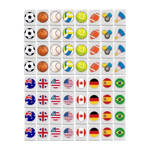 Klassisches Mahjong-Set - Tragbares Spielsteinspiel mit Etui und Zubehör | Traditionelles chinesisches Mahjong für Familienfeiern, Reisen, Partys und Spieleabende | Karos von Generic