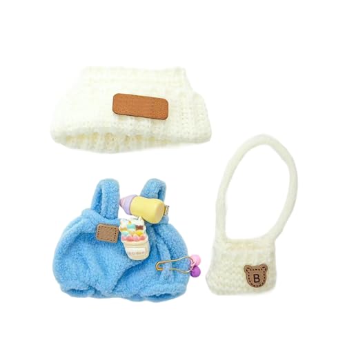 Kleidung für Puppen (Keine Puppe) Handgemachte Kleidung für Puppen Outfits für 17cm Sammlerstücke Stilvolle Mode für den Urlaub Vzm477 (Blue, 10cm) von Generic