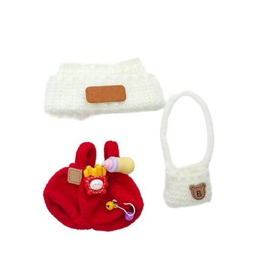 Kleidung für Puppen (Keine Puppe) Handgemachte Kleidung für Puppen Outfits für 17cm Sammlerstücke Stilvolle Mode für den Urlaub Vzm479 (Red, 10cm) von Generic