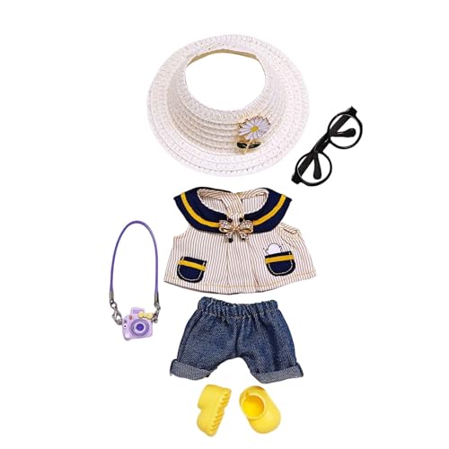 Kleidung für Puppen (Keine Puppe) Handgemachte Kleidung für Puppen Outfits für 17cm Sammlerstücke Stilvolle für den Urlaub Tne471 (11x4x4cm) von Generic