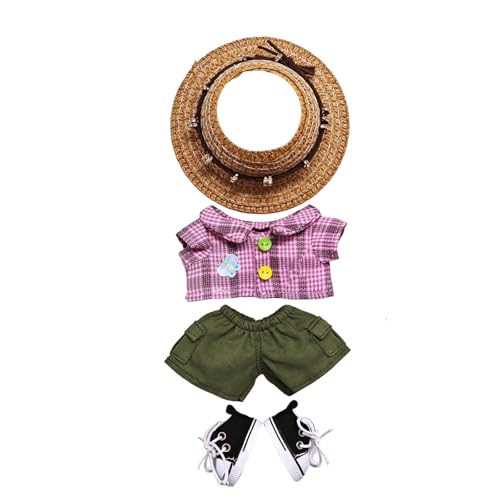 Kleidung für Puppen (Keine Puppe) Handgemachte Kleidung für Puppen Outfits für 17cm Sammlerstücke Stilvolle für den Urlaub Tne472 (11x4x4cm) von Generic