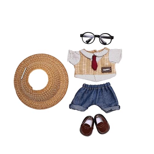 Kleidung für Puppen (Keine Puppe) Handgemachte Kleidung für Puppen Outfits für 17cm Sammlerstücke Stilvolle für den Urlaub Tne474 (11x4x4cm) von Generic
