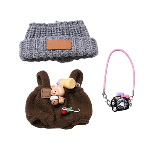 Kleidung für Puppen (Keine Puppe) Handgemachte Kleidung für Puppen Outfits für 17cm Sammlerstücke Stilvolle für den Urlaub Tne544 (Brown, 10cm) von Generic