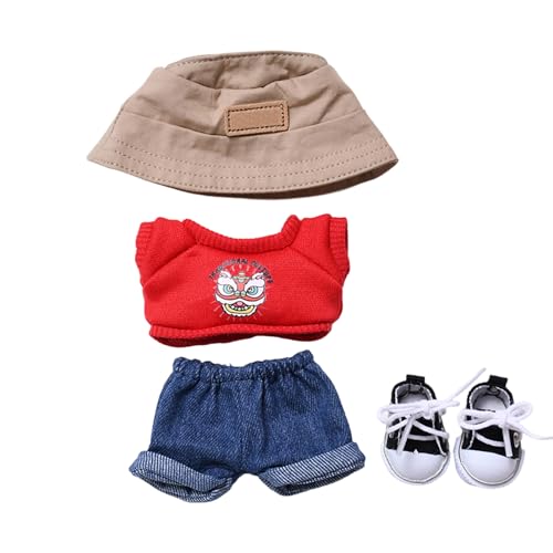 Kleidung für Puppen (Keine Puppe) Handgemachte Kleidung für Puppen Outfits für 17cm Sammlerstücke Stilvolle für den Urlaub Tne699 (Red, 10cm) von Generic