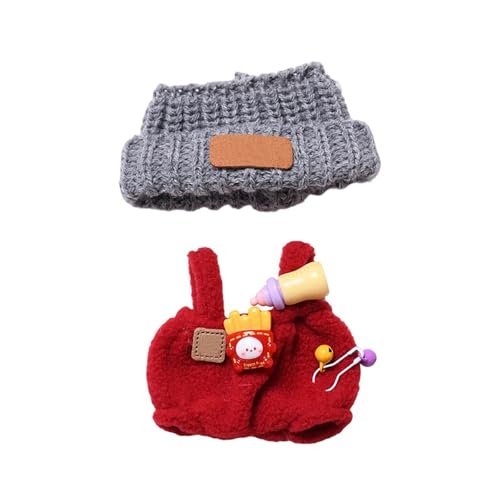 Kleidung für Puppen (Keine Puppe) Handgemachte Kleidung für Puppen Outfits für 17cm Sammlerstücke Stilvolle für den Urlaub Tne701 (Red, 10cm) von Generic