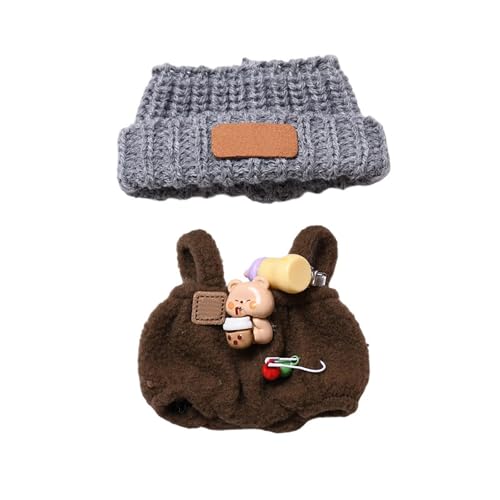 Kleidung für Puppen (Keine Puppe) Handgemachte Kleidung für Puppen Outfits für 17cm Sammlerstücke Stilvolle für den Urlaub Tne705 (Brown, 10cm) von Generic