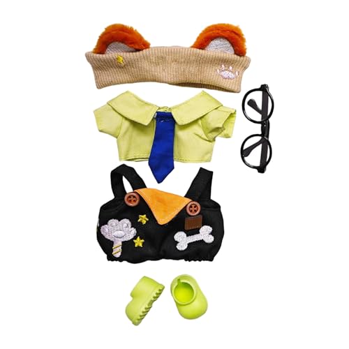 Kleidung für Puppen (Keine Puppe) Handgemachte Kleidung für Puppen Outfits für 17cm Sammlerstücke Stilvolle für den Urlaub Tne763 (Black, 11x4x4cm) von Generic