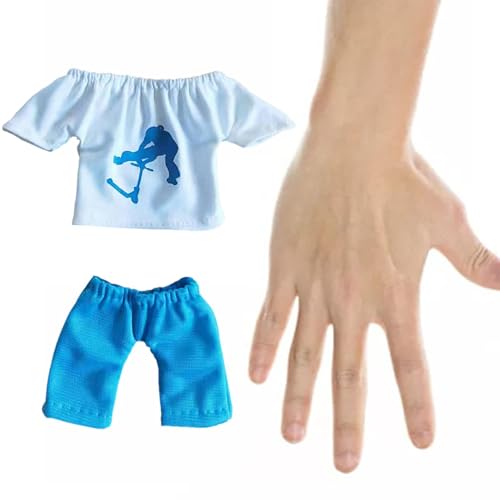 Kleidungsset für Finger - Minihosen und Fingerboardt -T -Shirts, Skater und Rollerzubehör | Interaktives Spielzeug für Kinder, Kleidung für Finger -Skateboard, Spaß und Geschenke Kleidungsset für Finger - Minihosen und Fingerboardt -T -Shirts, Skater und Rollerzubehör | Interaktives Spielzeug für Kinder, Kleidung für Finger -Skateboard, Spaß und Geschenke von Generic
