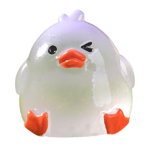Kleine Enten aus Kunstharz, Gartenzubehör, Enten zum Basteln, Ornament – kleine Enten aus Kunstharz – klare Tier-Handwerks-Ornament – Desktop-Enten für Bücherregal – winzige Harzenten von Generic