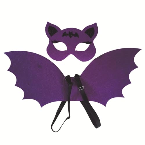 Kleine Fledermausflügel, Cosplay, Fledermausflügel für , dekorative Fledermausflügel mit Gesichtsbedeckung, leichtes Fledermausflügel-Zubehör von Generic