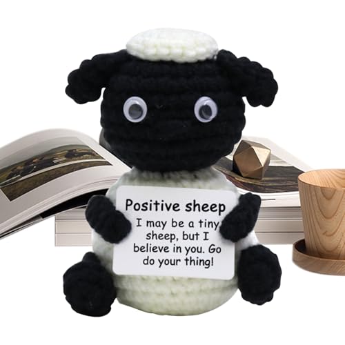 Kleine Häkeltiere, Tier-Häkelpuppe mit positiven Botschaften – niedliche Tischdekoration für Wohnzimmer, Schlafzimmer, Büro, Schreibtisch, Bücherregale, , Weihnachten, Geburtstag, Freunde Kleine Häkeltiere, Tier-Häkelpuppe mit positiven Botschaften – niedliche Tischdekoration für Wohnzimmer, Schlafzimmer, Büro, Schreibtisch, Bücherregale, , Weihnachten, Geburtstag, Freunde von Generic