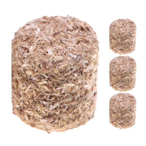Kleine Heukugeln, 4 Stück, Heuschäune, kompakte Strohbälle, Isolierung | Hayrick Miniatur-Puppenhaus-Dekorationen, Heublöcke für Puppenhaus, Herbsternte Tisch von Generic